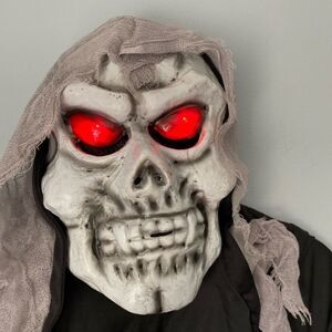Halloween glowing reaper boys costume light up mask size XL